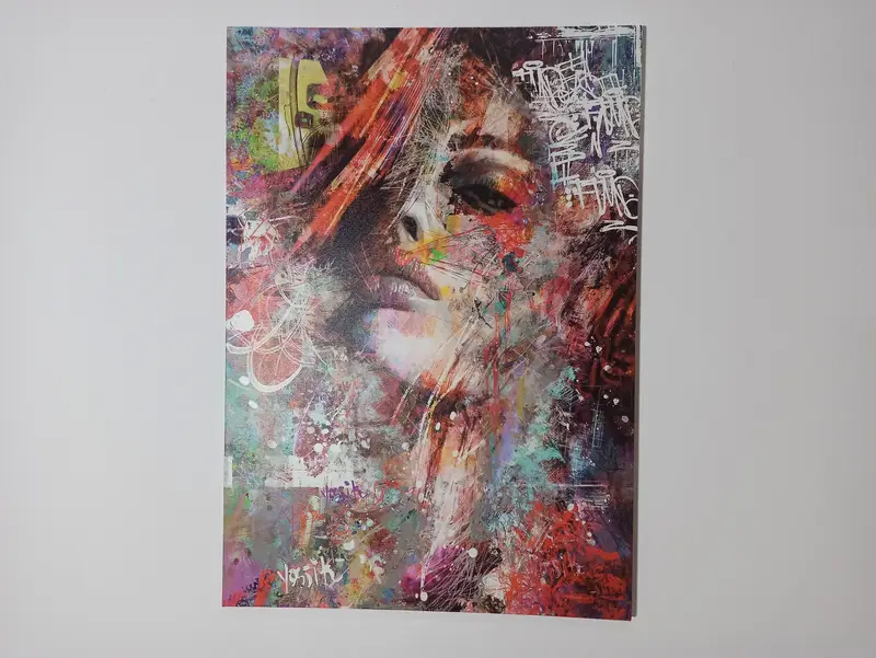 Colorful Woman Wall Art, Abstract Woman Canvas, Nordic Girl Poster, Woman Wall Art, Girl Room Decor, Abstract Girl Wall Art,  Canvas Decor, - 2