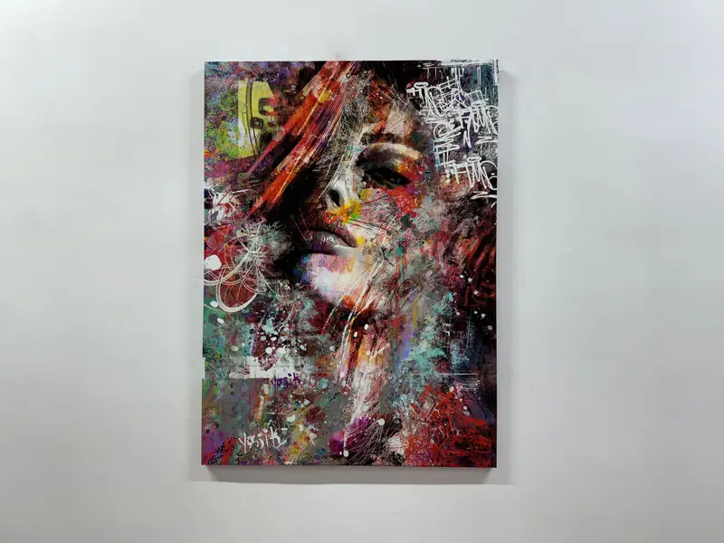 Colorful Woman Wall Art, Abstract Woman Canvas, Nordic Girl Poster, Woman Wall Art, Girl Room Decor, Abstract Girl Wall Art,  Canvas Decor, - 1
