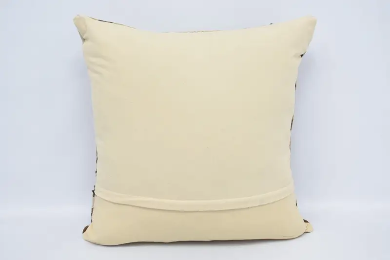 Pillow for Sofa, Pillow Cover, Gift Pillow, Nomadic Cushion Case, Accent Pillow Sham, Kilim Pillow, 24x24 Beige Cushion Cover - 6