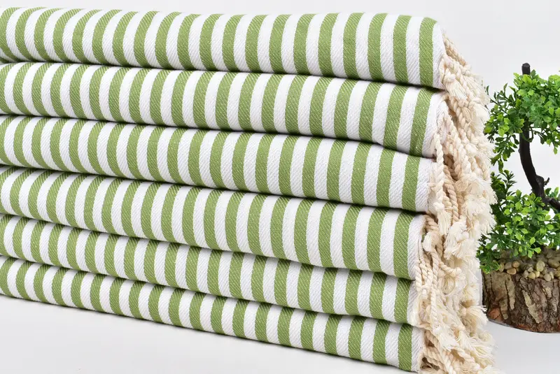 Turkish Bath Towel Set, Handmade Gift, Bridesmaid Gift, 70x40 Cotton Striped Towel, Spa Gift, Personalized Gifts, Turkish Towel Beach Towel - 3