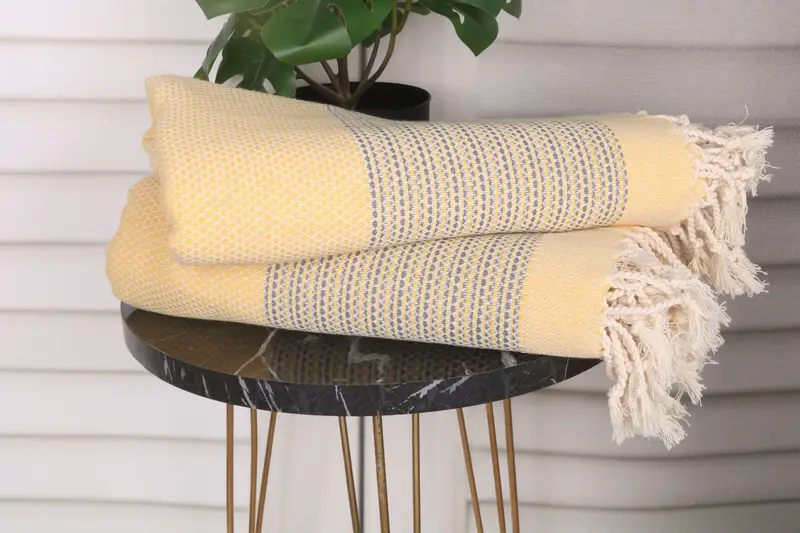 70x40 Cotton Geometric Towel, Large Turkish Towel, Turkish beach towel, Bridesmaid Proposal Gift, Peshtemal Towel, Organic Cotton Towel - 3