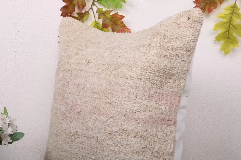 18x18 Beige Pillow Cover, Gift Pillow, Interior Designer Pillow, Living Room Throw Pillow Cover, Turkish Pillow, Cushion Cover, Vintage Pillow Cover - 5