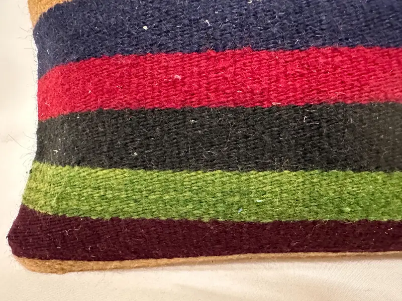 Boho Pillow, Ethnical Kilim Rug Pillow, Turkish Kilim Pillow, 12x48 Green Pillow Case, Pillow Case, Wholesale Pillow Cover, Garden Pillow Cover - 4