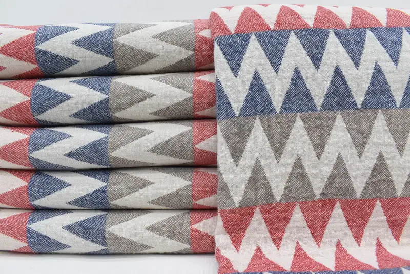 Travel towel, Wedding Gifts Towel, Turkish Towel Set, Bachelorette Party Gifts Bridesmaids, 70x40 Cotton Zigzag Design Towel, Employee Gifts - 1
