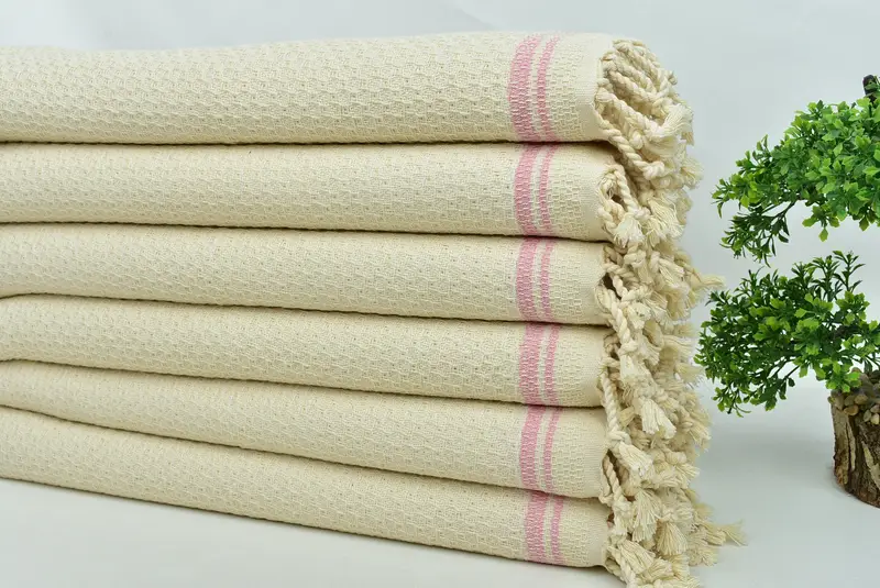 Gelin duş iyilikleri, yaz havlu, monogramlı el havlu, 38x18 pamuklu çizgili havlu, banyo havlu, doğum günü hediyesi, kişiselleştirilmiş hediyeler - 3