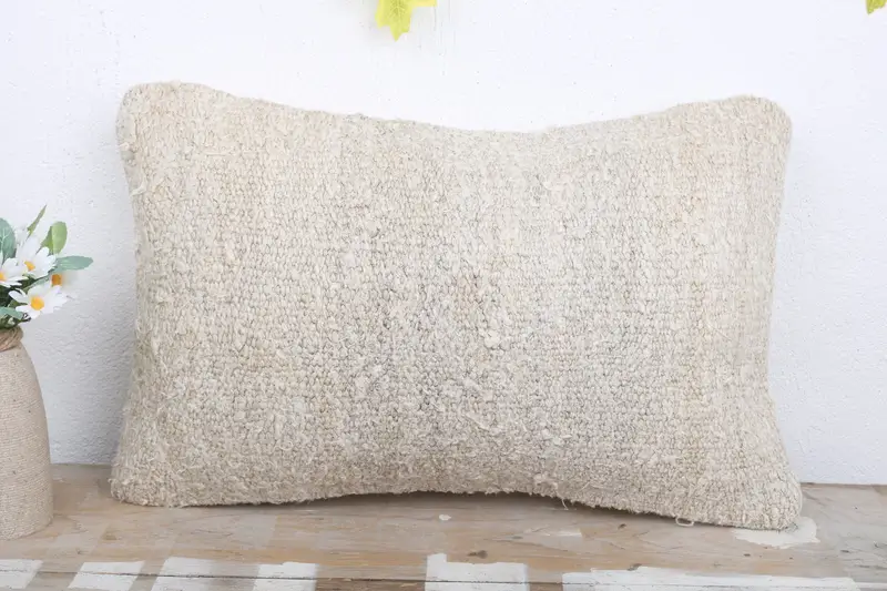 12x20 White Pillow Case, Vintage Pillow, Cushion Cover, Gift Pillow, Aesthetic Pillow, Couch Cushion Case, Boho Pillow - 2