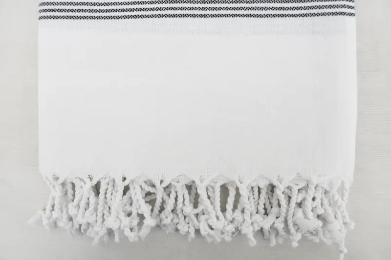 Bridal Party Gifts, Fringed Turkish towel for poolside, Personalized Gifts, Monogrammed Beach Towel, 70x40 Cotton Striped Towel, Custom Beach Towel - 6