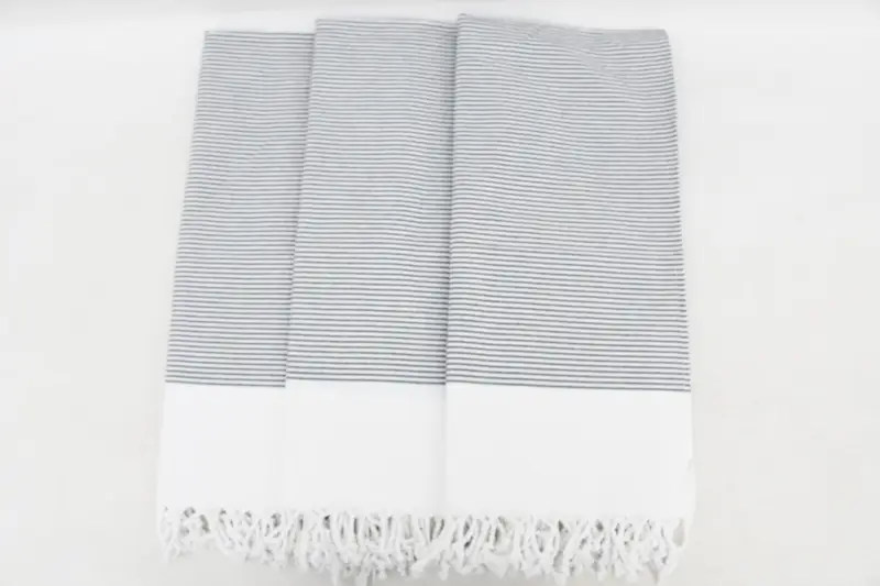 Bridal Party Gifts, Fringed Turkish towel for poolside, Personalized Gifts, Monogrammed Beach Towel, 70x40 Cotton Striped Towel, Custom Beach Towel - 5