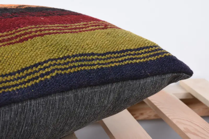 Pillow for Couch, Yoga Pillow Case, Interior Designer Pillow, Kilim Cushion Sham, Cushion, 12x24 Green Pillow, Sofa Pillow Case, Chair Cushion - 7