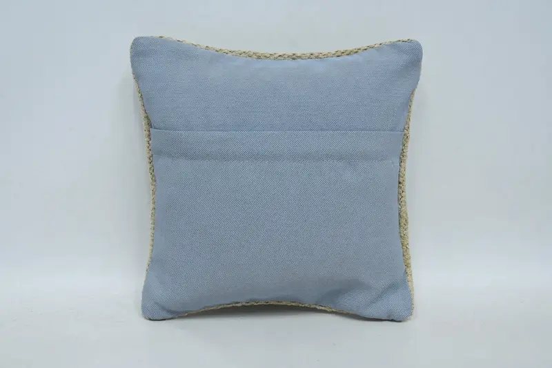 Handmade Pillow Case, 12x12 Beige Cushion Cover, Pillow for Couch, Turkish Kilim Pillow, Cushion Case, Vintage Kilim Pillow - 6