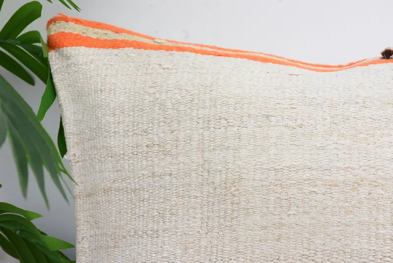 20x20 White Cushion, Vintage Kilim Pillow, Kilim Cushion Sham, Cushion, Ethnic Throw Pillow Cover, Interior Designer Pillow, Nomadic Pillow - 2