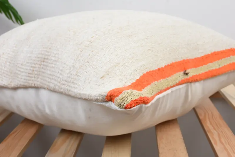 20x20 White Cushion, Vintage Kilim Pillow, Kilim Cushion Sham, Cushion, Ethnic Throw Pillow Cover, Interior Designer Pillow, Nomadic Pillow - 6