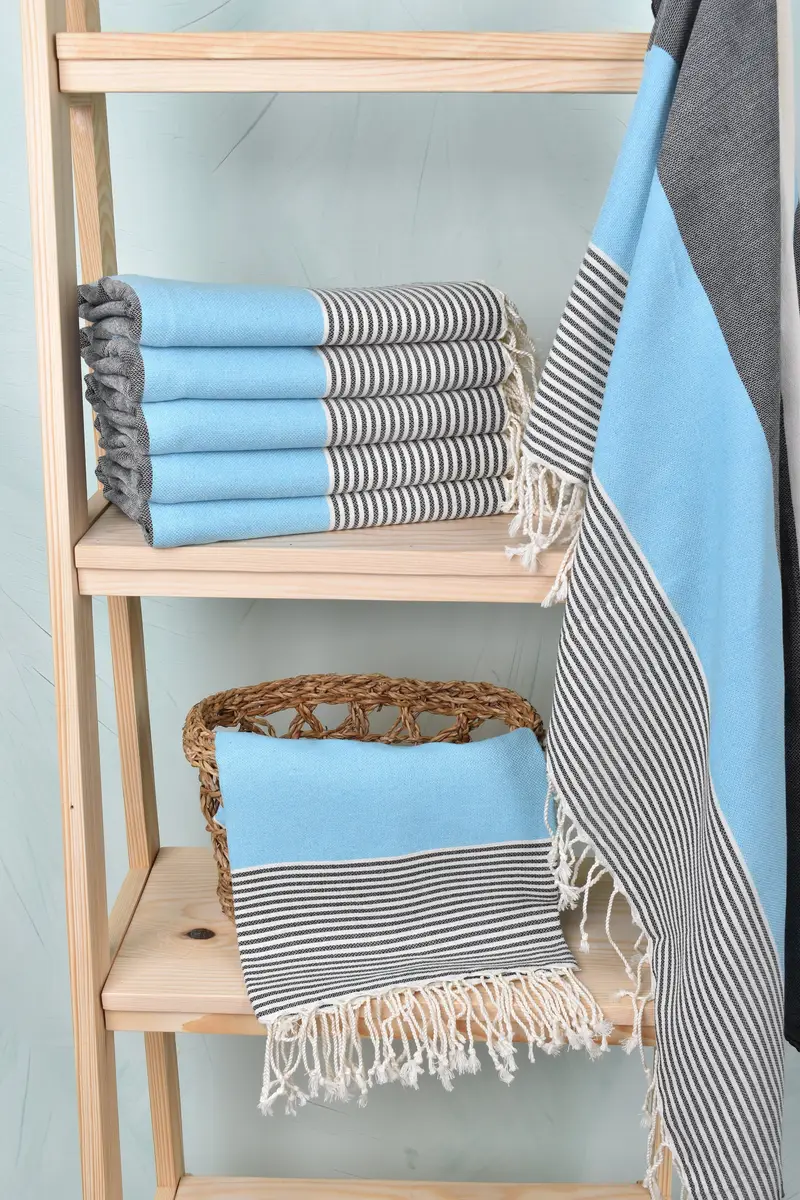 68x40 Cotton Striped Towel, Turkish Beach Towel Monogram, Bridesmaid Gift Towel, Hammam towel, Gym Towel, Absorbent towel, Boyfriend Christmas Gift - 3