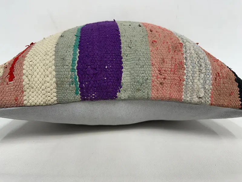 Outdoor Throw Pillow Sham, Pillow for Sofa, Pillow for Couch, Outdoor Pillow Case, 20x20 Beige Cushion, Turkish Kilim Pillow, Pillow Sham - 5