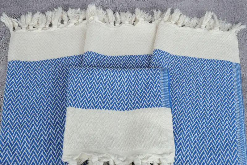 Summer Towel, 34x18 Cotton Zigzag Design Towel, Bridesmaid Gifts, Custom Hand Towel, Personalized Kitchen Towel, Bridesmaid Proposal Gift, Gym Towel - 4