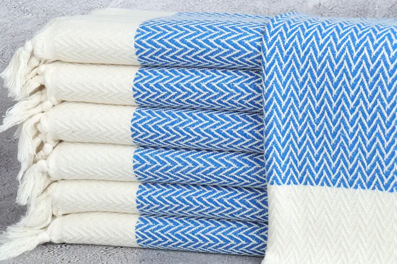 Summer Towel, 34x18 Cotton Zigzag Design Towel, Bridesmaid Gifts, Custom Hand Towel, Personalized Kitchen Towel, Bridesmaid Proposal Gift, Gym Towel - 1
