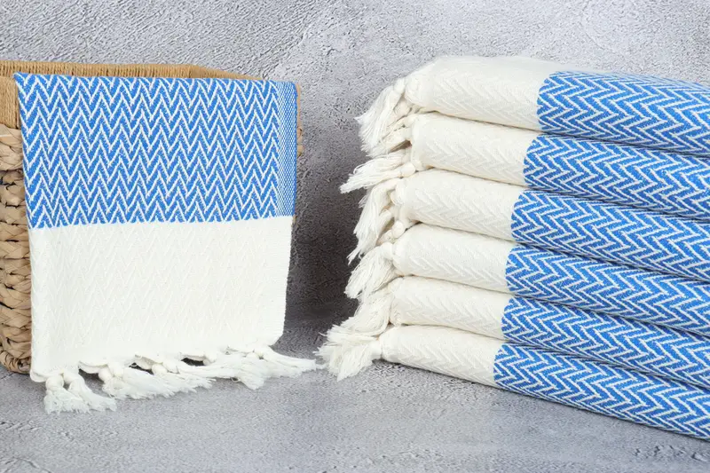 Summer Towel, 34x18 Cotton Zigzag Design Towel, Bridesmaid Gifts, Custom Hand Towel, Personalized Kitchen Towel, Bridesmaid Proposal Gift, Gym Towel - 3
