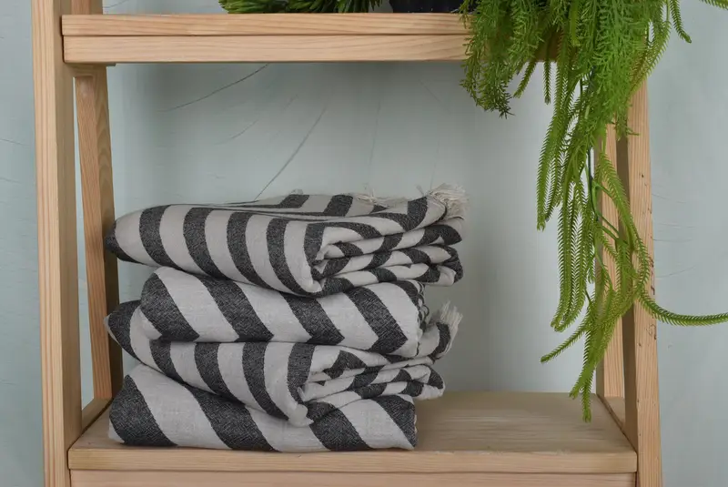 Lightweight Turkish towel for beach, Bridesmaid Gift Towel, Turkish hand towel, Gift Towel, 70x40 Cotton Zigzag Design Towel, Hammam towel - 7