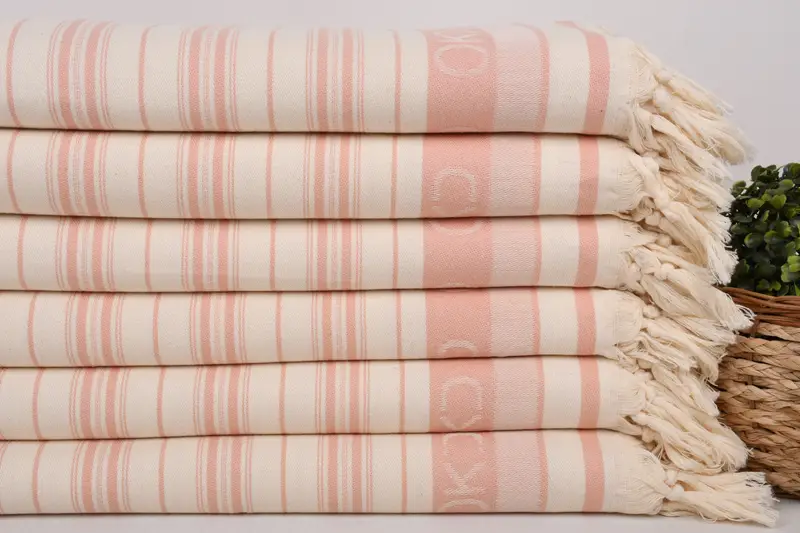 Thin towel, 70x40 Cotton Striped Towel, Bride Gift, Beach Towel Bulk, Lightweight quick-dry peshtemal towel for travel, Large Turkish Towel - 2