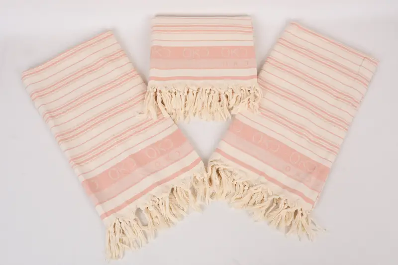 Thin towel, 70x40 Cotton Striped Towel, Bride Gift, Beach Towel Bulk, Lightweight quick-dry peshtemal towel for travel, Large Turkish Towel - 6