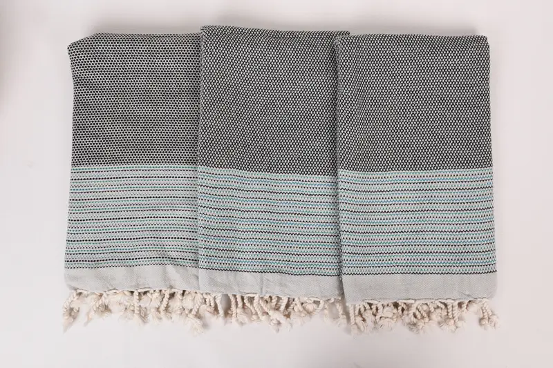 Turkish beach towel with fringe, Thin towel, Gift For Best Friend, Beach towel, Organic Towel, 64x40 Cotton Striped Towel, Cotton towel, Spa Towel - 7