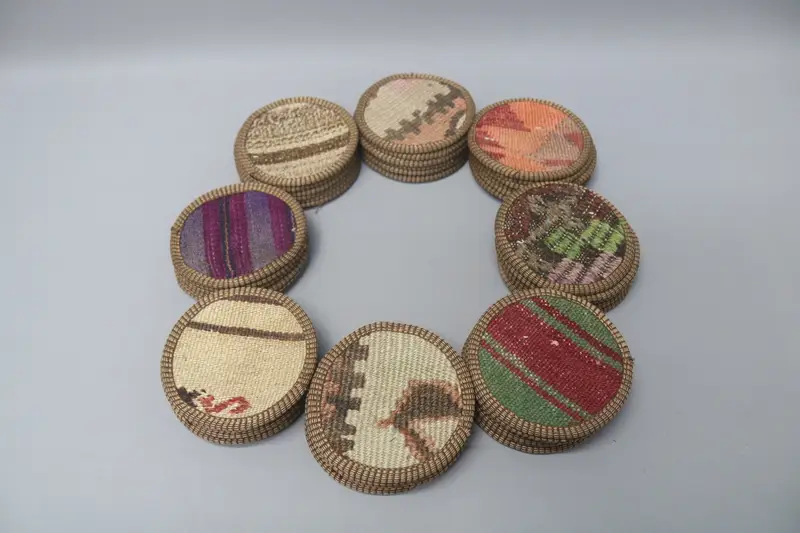 Böhmischer runder Untersetzer, einzigartiger Stammes-Küchendekor-Untersetzer