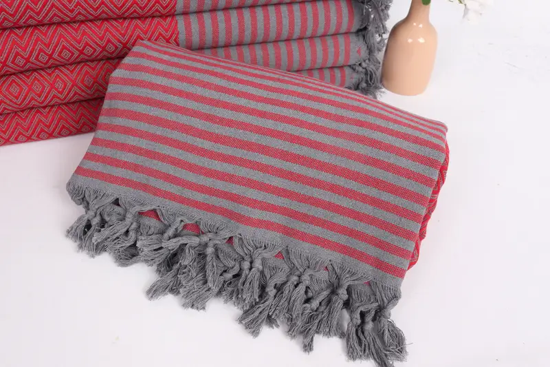 Organic Throw, Custom Wedding Gifts, Personalized Blanket, Bridal Shower Gift, Oversized Beach Towel, Couch Blanket, 104x80 Cotton Diamond Towel - 4
