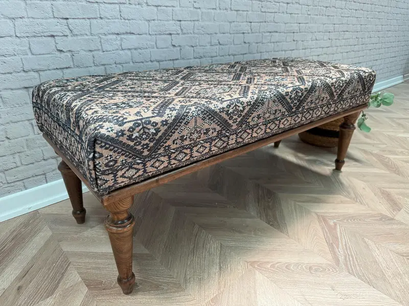 Kilimden Esinlenen Desenli Modüler Osmanlı Seti, Türk Yün Karışımı Osmanlı