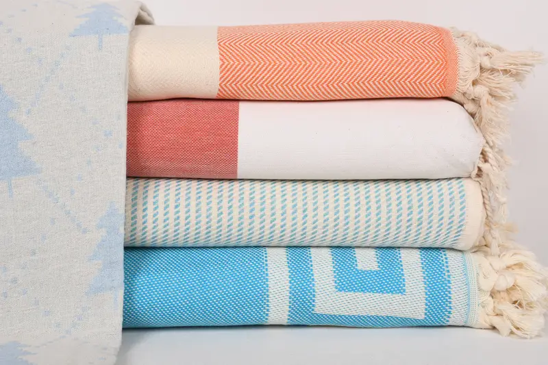 Tablecloth, 80x60 Cotton Set of 5 Towel, Turkish Blanket Queen, Bachelorette Gifts, Custom Gift, Wedding Favors, Shower Curtain, Family Gift Basket - 1