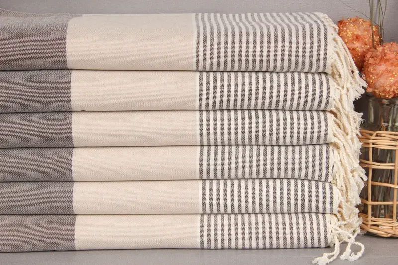 Antibacterial Turkish peshtemal towel, 68x40 Cotton Striped Towel, Custom Wedding Gifts, Mother Of The Groom Gift, Travel towel, Gifts For Him - 2