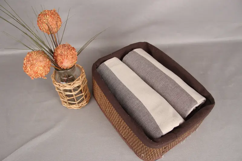 Antibacterial Turkish peshtemal towel, 68x40 Cotton Striped Towel, Custom Wedding Gifts, Mother Of The Groom Gift, Travel towel, Gifts For Him - 4