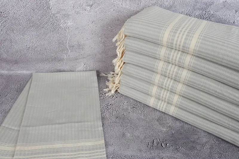 Monogram Hand Towel, Monogrammed Turkish Towel, Personalized Kitchen Towel, 40x18 Cotton Striped Towel, Gift For Best Friend, Wedding Favors - 2