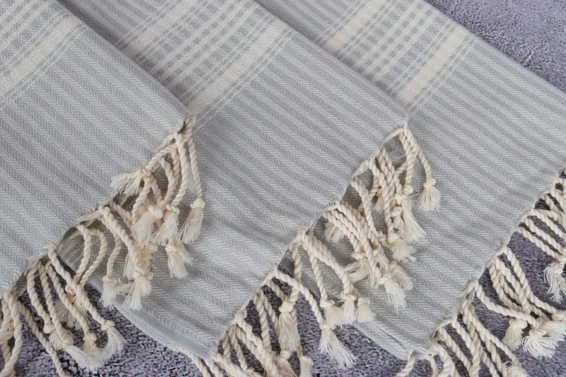 Monogram Hand Towel, Monogrammed Turkish Towel, Personalized Kitchen Towel, 40x18 Cotton Striped Towel, Gift For Best Friend, Wedding Favors - 5