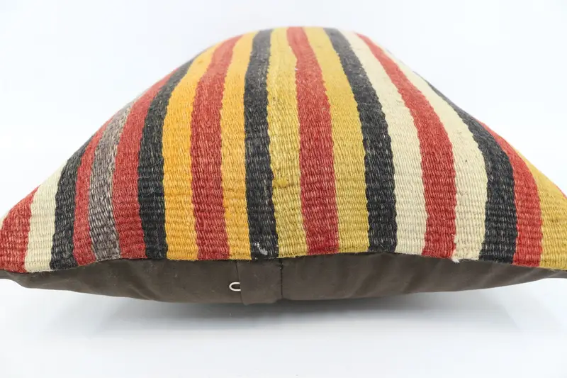 Pillow Case, Boho Pillow Sham Cover, 16x24 Red Cushion Case, Vintage Kilim Throw Pillow, Boho Pillow, Neutral Pillow Cover - 5