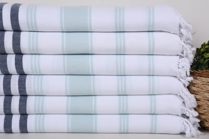 70x40 Cotton Striped Towel, Custom Wedding Gift, Quick-Dry Beach Towel, Merry Christmas Gifts, Spa Towel, Organic Towel, Bachelorette Party Favors - 2