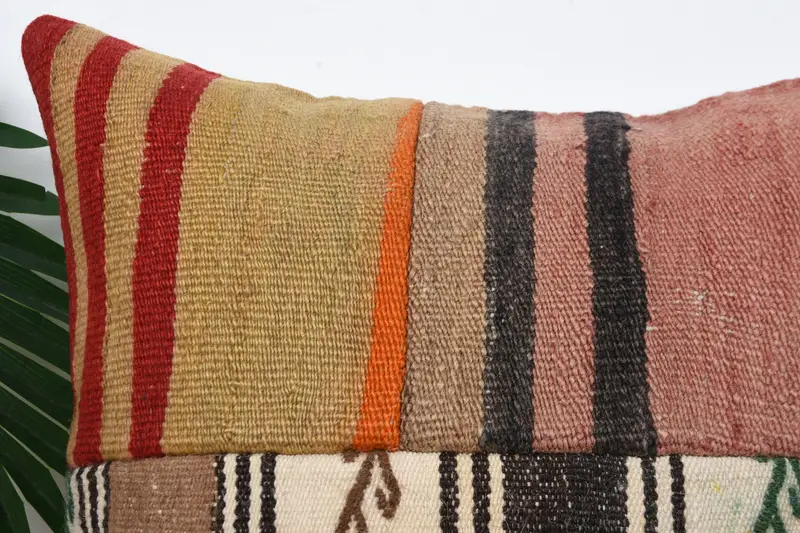 Cushion, 16x16 Brown Cushion, Kilim Rug Pillow Case, Turkish Pillow, Sofa Cushion Cover, Boho Pillow Sham Cover, Interior Designer Pillow - 2