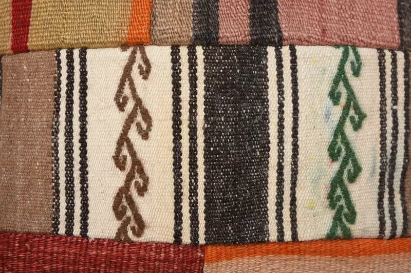 Cushion, 16x16 Brown Cushion, Kilim Rug Pillow Case, Turkish Pillow, Sofa Cushion Cover, Boho Pillow Sham Cover, Interior Designer Pillow - 3