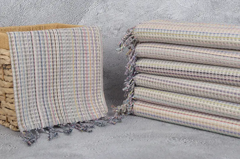 38x18 Cotton Geometric Towel, Turkish Tea Towel, Custom Hand Towel, Bridesmaid Gifts, Best Friend Wedding Gift, Gift Boxes Tea Towels, Gift For Her - 3