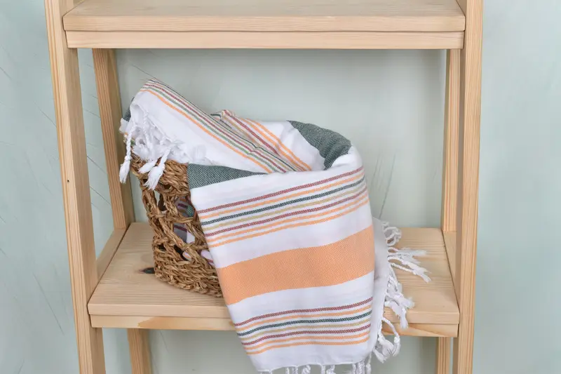 Turkish towel, Handmade Gift, Beach Towel Monogram, Home Decor Gifts, Luxury Turkish Bath Towel, Wedding Shower Gift, 76x38 Cotton Striped Towel - 4