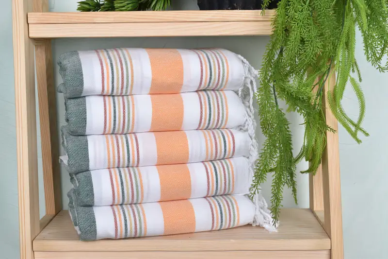 Turkish towel, Handmade Gift, Beach Towel Monogram, Home Decor Gifts, Luxury Turkish Bath Towel, Wedding Shower Gift, 76x38 Cotton Striped Towel - 2