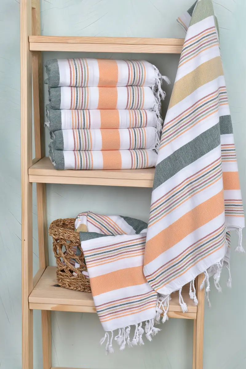 Turkish towel, Handmade Gift, Beach Towel Monogram, Home Decor Gifts, Luxury Turkish Bath Towel, Wedding Shower Gift, 76x38 Cotton Striped Towel - 3