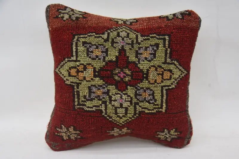 Cushion Cover, Outdoor Bolster Pillow Case, Pillow for Sofa, Home Decor Pillow, Wholesale Pillow Sham, 12x12 Red Cushion, Antique Pillows - 4