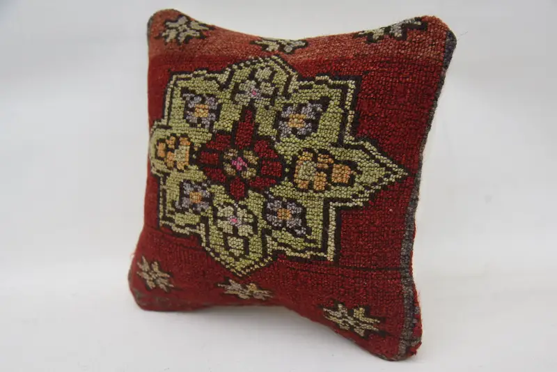 Cushion Cover, Outdoor Bolster Pillow Case, Pillow for Sofa, Home Decor Pillow, Wholesale Pillow Sham, 12x12 Red Cushion, Antique Pillows - 3