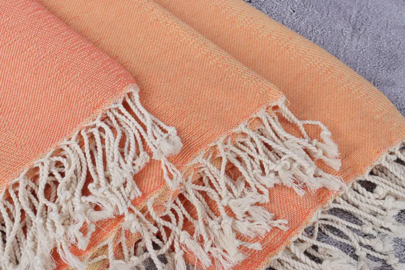 Luxury Turkish beach towel with fringe, Absorbent towel, Wedding Gift, Turkish towel, 70x40 Cotton Flat Towel, Handmade Gift, Best Wedding Gift - 5