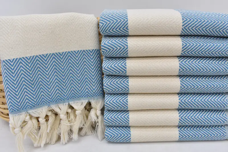 Monogram Hand Towel, Custom Turkish Towel, 36x18 Cotton Herringbone Towel, Summer Gift, Bride Gift, Monogrammed Hand Towel, Personalized Hand Towel - 2