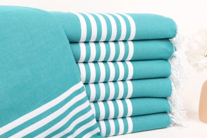 Bridal Shower Gifts, Bridesmaid Gift Towel, Vegas Bachelorette Party Favors, 70x40 Cotton Striped Towel, Summer Towel, Wedding Gift, Hammam towel - 1