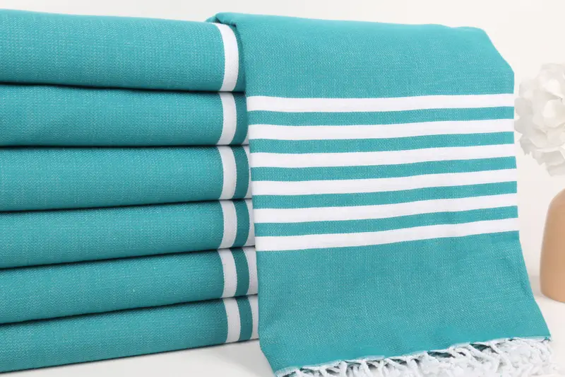 Bridal Shower Gifts, Bridesmaid Gift Towel, Vegas Bachelorette Party Favors, 70x40 Cotton Striped Towel, Summer Towel, Wedding Gift, Hammam towel - 2