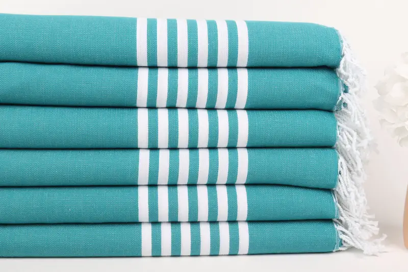 Bridal Shower Gifts, Bridesmaid Gift Towel, Vegas Bachelorette Party Favors, 70x40 Cotton Striped Towel, Summer Towel, Wedding Gift, Hammam towel - 3