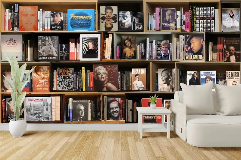 Bookshelf Wall Print, Custom Wall Paper, Library Wallpaper, Book Mural, Modern Wall Decor, 3D Wall Decor,Art Deco Wallpaper,Library Wall Art - 9