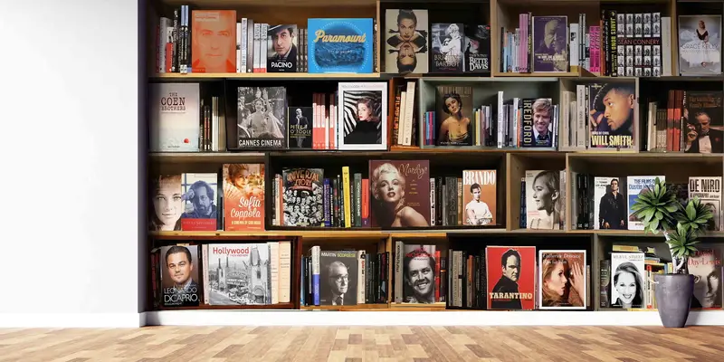 Bookshelf Wall Print, Custom Wall Paper, Library Wallpaper, Book Mural, Modern Wall Decor, 3D Wall Decor,Art Deco Wallpaper,Library Wall Art - 2